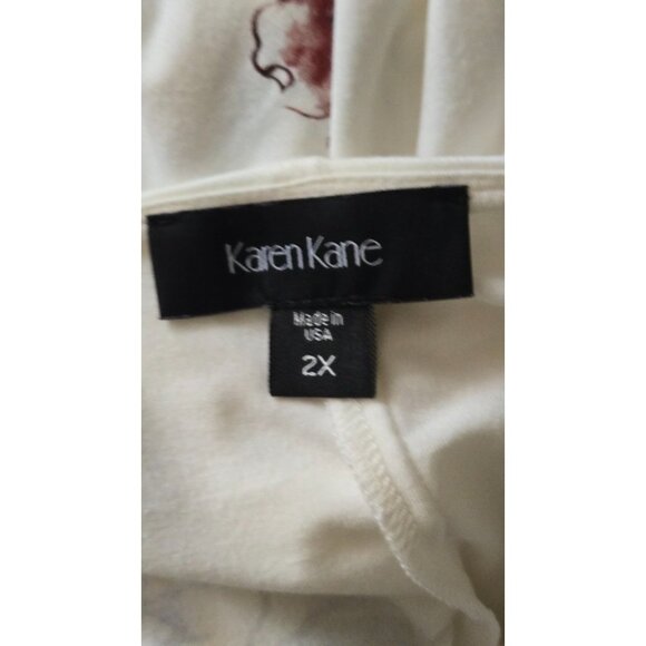 Karen Kane Women's Top white Floral Bell Sleeve size 2X - Picture 5 of 7